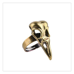 Crow Skull Bird Ring Gothic