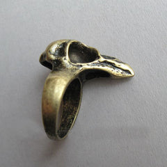Crow Skull Bird Ring Gothic