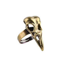 Crow Skull Bird Ring Gothic