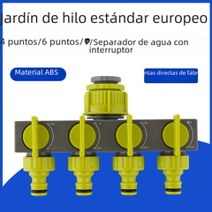 Garden Lawn European Water Tap 1-In-4 Outlet Divider