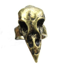 Crow Skull Bird Ring Gothic