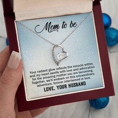 Mom To Be, Love Your Husband Forever Love Necklace