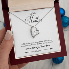To My Mom, Love Always, Your Son Forever Love Necklace