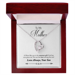 To My Mom, Love Always, Your Son Forever Love Necklace
