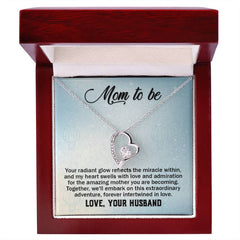 Mom To Be, Love Your Husband Forever Love Necklace