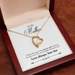 To My Mom, Love Always, Your Son Forever Love Necklace