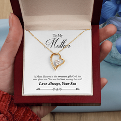 To My Mom, Love Always, Your Son Forever Love Necklace