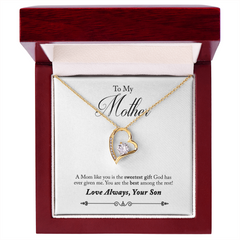 To My Mom, Love Always, Your Son Forever Love Necklace