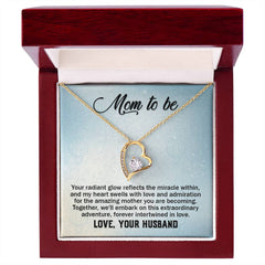 Mom To Be, Love Your Husband Forever Love Necklace