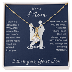 To My Mom, I Love You, Your Son Alluring Love Necklace