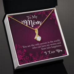 To My Mom, I Love You Alluring Love Necklace