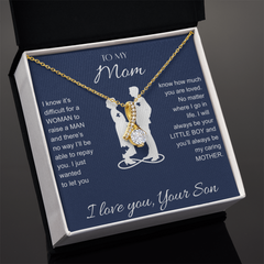 To My Mom, I Love You, Your Son Alluring Love Necklace