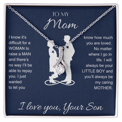 To My Mom, I Love You, Your Son Alluring Love Necklace