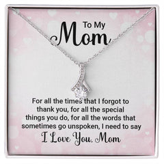 To My Mom, I Love You Mom Alluring Love Necklace