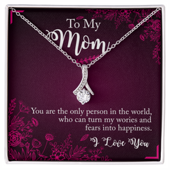 To My Mom, I Love You Alluring Love Necklace
