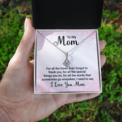 To My Mom, I Love You Mom Alluring Love Necklace