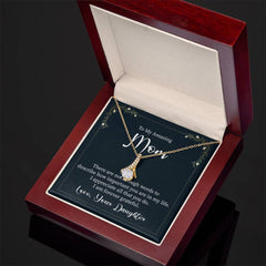 To My Amazing Mom, Love Your Daughter Alluring Love Necklace