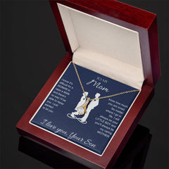 To My Mom, I Love You, Your Son Alluring Love Necklace