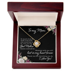 To My Mom, I Love You Love Knot Necklace
