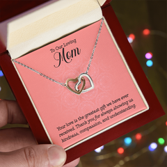 To Our Loving Mom Interlocking Hearts Necklace