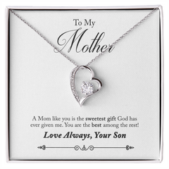 To My Mom, Love Always, Your Son Forever Love Necklace