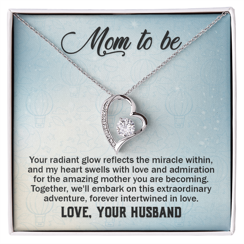 Mom To Be, Love Your Husband Forever Love Necklace