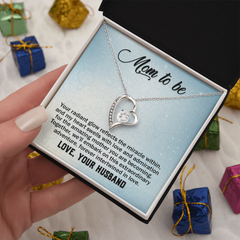 Mom To Be, Love Your Husband Forever Love Necklace