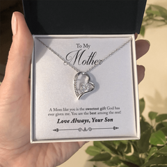 To My Mom, Love Always, Your Son Forever Love Necklace