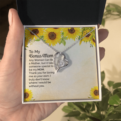 To My Bonus Mom Forever Love Necklace