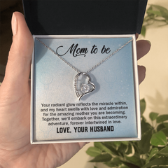 Mom To Be, Love Your Husband Forever Love Necklace