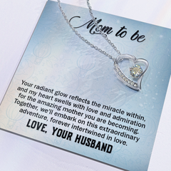 Mom To Be, Love Your Husband Forever Love Necklace