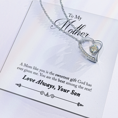To My Mom, Love Always, Your Son Forever Love Necklace