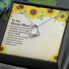 To My Bonus Mom Forever Love Necklace