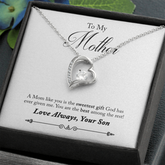 To My Mom, Love Always, Your Son Forever Love Necklace