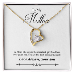 To My Mom, Love Always, Your Son Forever Love Necklace