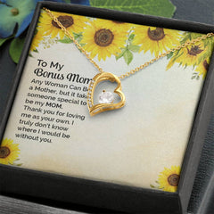 To My Bonus Mom Forever Love Necklace