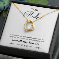 To My Mom, Love Always, Your Son Forever Love Necklace