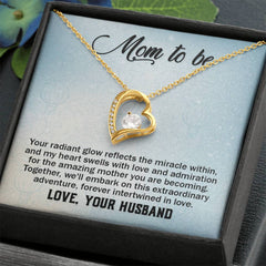 Mom To Be, Love Your Husband Forever Love Necklace